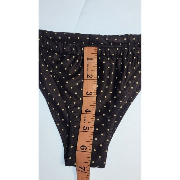 SAME Los Angeles Bottom Swim Womens Mid  Rise Polka Dot Xsmall Black/white - Picture 5 of 5